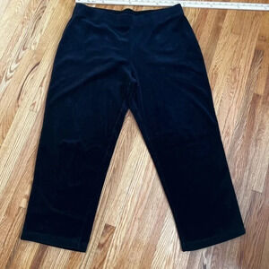 Black velvet leggings